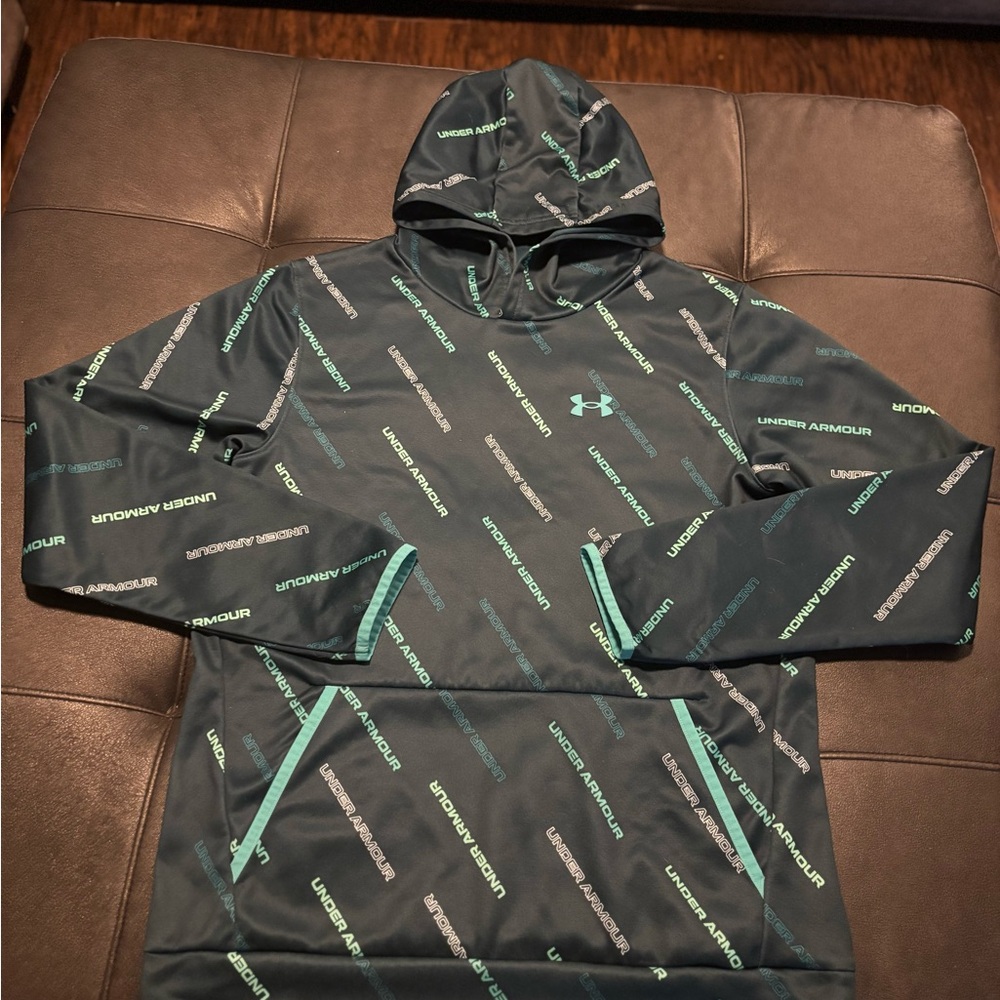 Under Armour Kid’s Black and Green Hoodie
